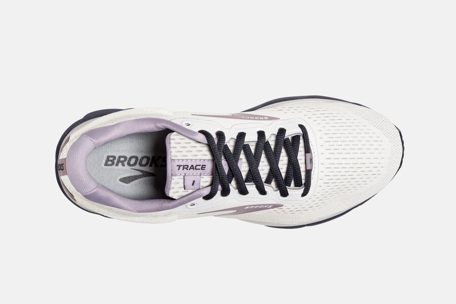 Brooks Israel Trace Road Running Shoes Womens - White/Pink - GHD-923517